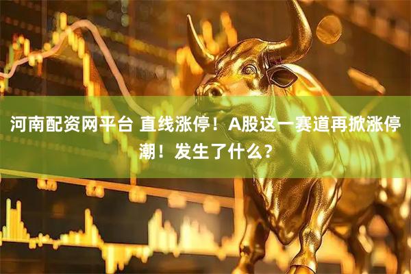 河南配资网平台 直线涨停！A股这一赛道再掀涨停潮！发生了什么？