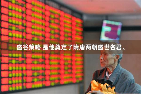 盛谷策略 是他奠定了隋唐两朝盛世名君。